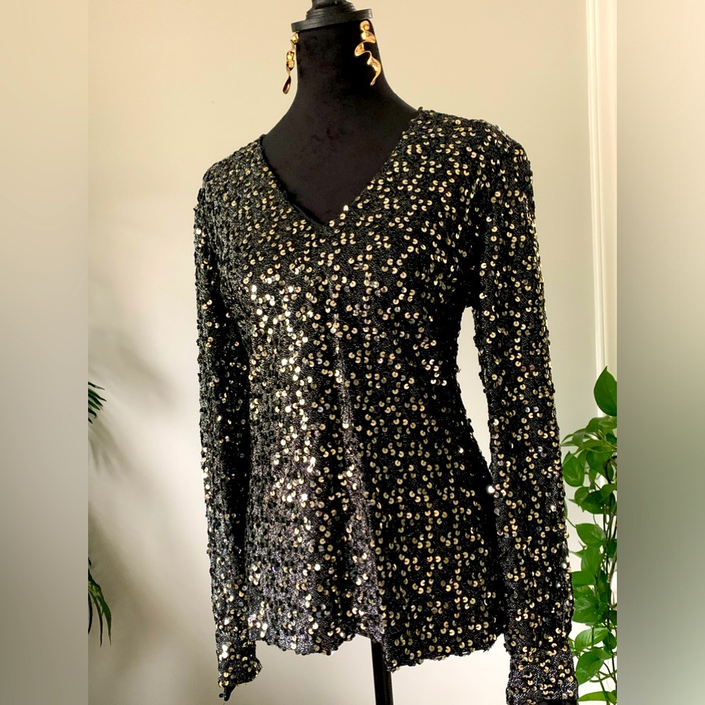 Women classy glitter show stopper evening top